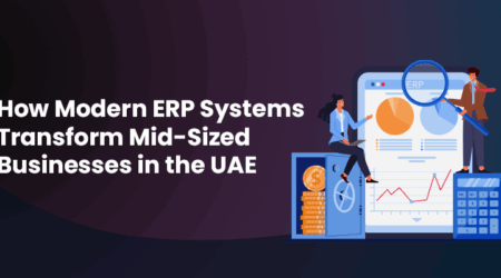 Modern ERP system empowering mid-sized businesses in the UAE with streamlined operations and growth