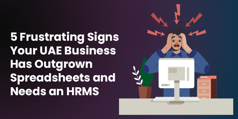 HostBooks HRMS dashboard showing payroll, leave, and employee data for UAE businesses