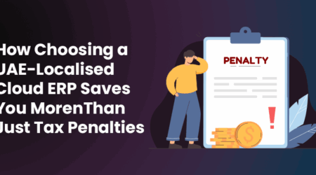 HostBooks UAE-localised cloud ERP dashboard showing real-time compliance and financial analytics