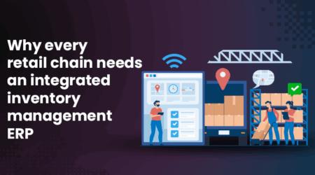 Retail ERP dashboard showing real-time inventory updates
