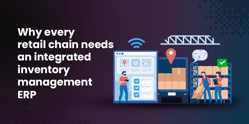 Retail ERP dashboard showing real-time inventory updates