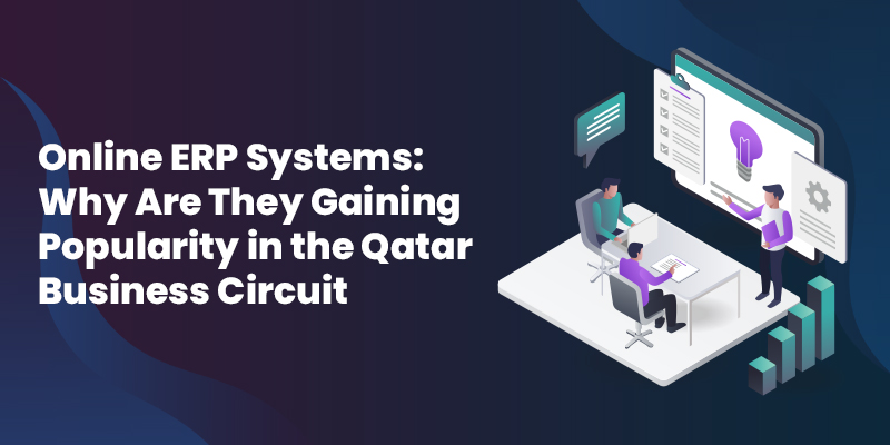 Online ERP system streamlining business operations and compliance in Qatar.