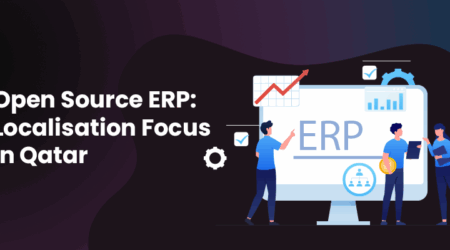 HostBooks open source ERP dashboard with Arabic support for Qatar