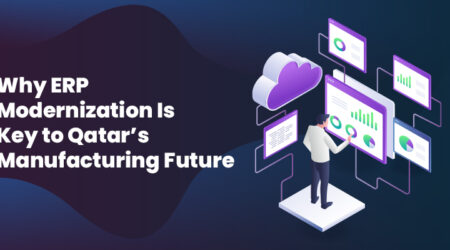 Modern ERP dashboard for Qatar manufacturing sector