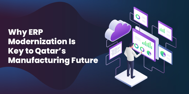 Modern ERP dashboard for Qatar manufacturing sector