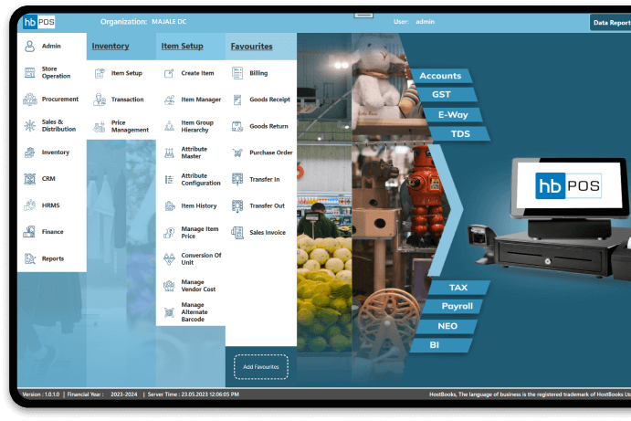 Retail Chain Management Software Dashboard