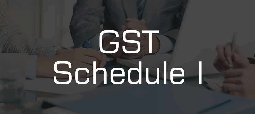 GST Schedule-1