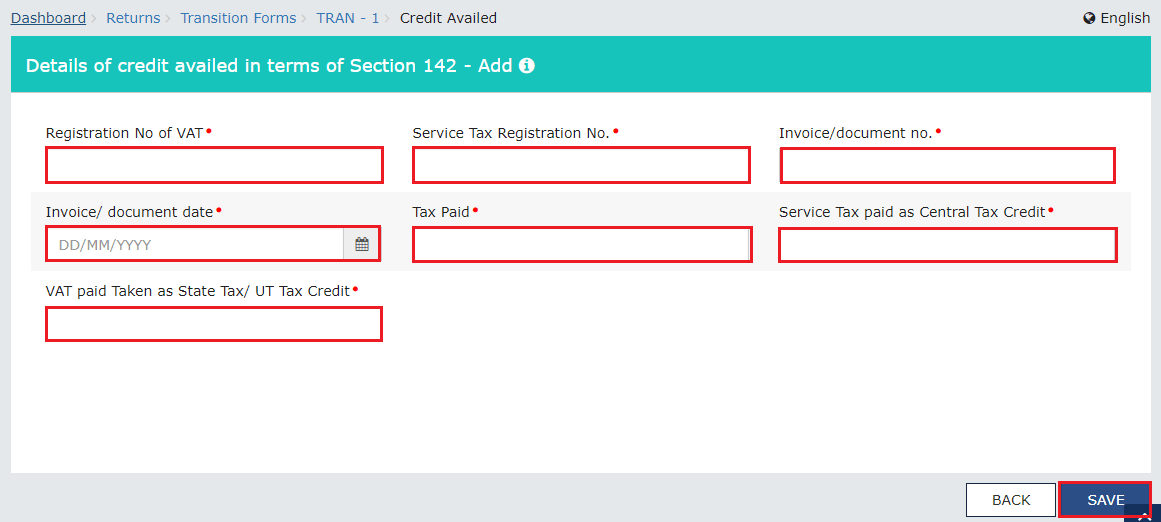 GST TRAN-1 Filing Process