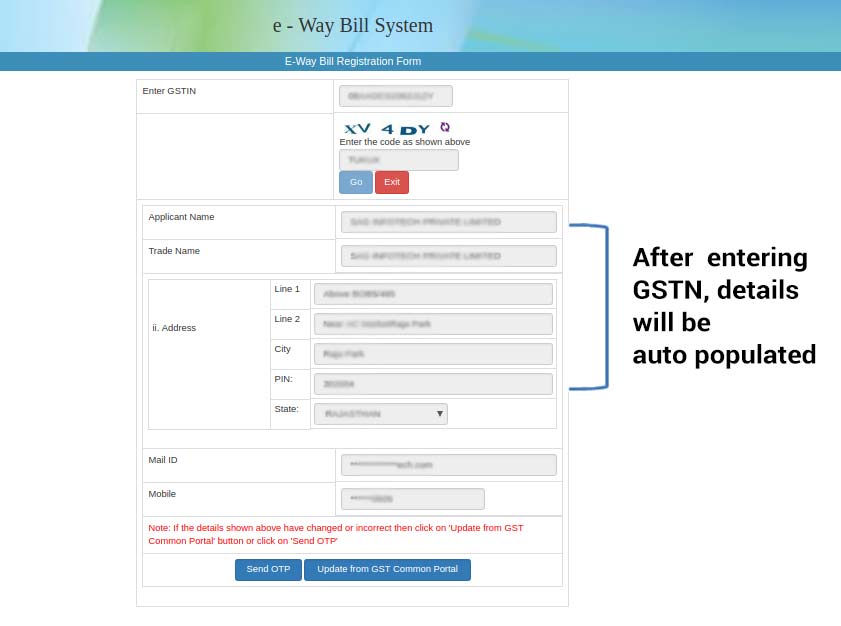 eWay Bill Registration