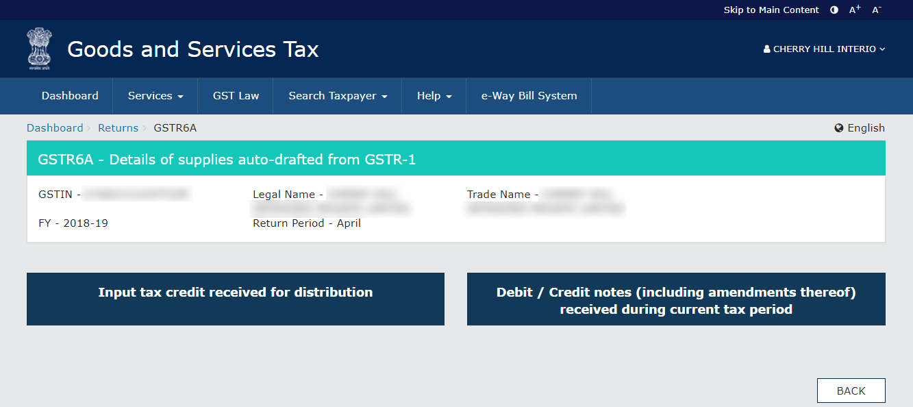 GSTR-6A details