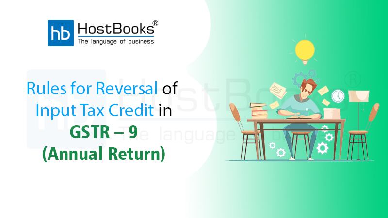 Input Tax Credit in GSTR-9